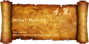 Antal Matild névjegykártya