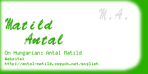 matild antal business card